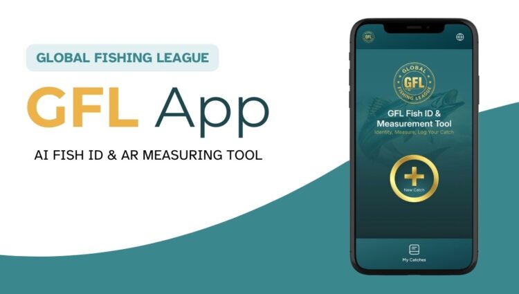 GFL Fish ID App using AI and AR fish measurement tools on a smartphone
